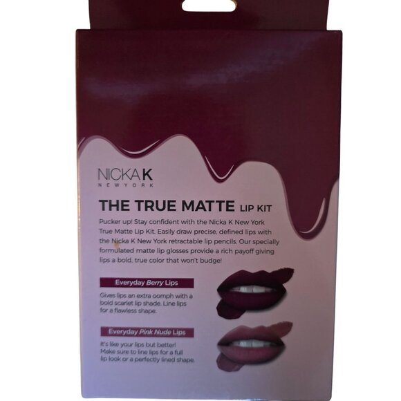 Novak Network The True Matte Lip Kit - Set Of 3 Long-Lasting Liquid Lipsticks - Picture 2 of 2